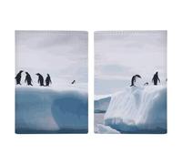Penguins on The Iceberg Passport Holder, ID Card Protector Case Passport Holder with Slot Passports Travel Wallet Document Cover for Women And Men