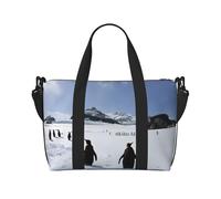 Penguins On The Iceberg Print Gym Bag for Women, Weekender Overnight Bag,Personal Item Bag, Shoulder Bag for Women Men,One Size