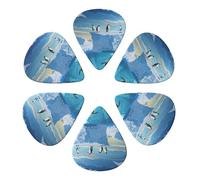 Penguins On The Iceberg Print Printed Guitar Picks Plectrum,Guitar accessories,6pcs 0.46mm