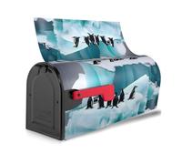 Penguins On The Iceberg Print Reusable Waterproof Mailbox Cover Magnetic for Unique Easy toIdentify Mailboxes