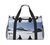 Penguins On The Iceberg Print Weekender Bag,Holdall Handbag & Shoulder Bag for Travel Fitness