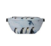 Penguins On The Iceberg Printed Fanny Pack Waist Bag for Men Women, Adjustable Bumbags Hip Bum Bag Travel Crossbody Bags Sports Running Hiking Belt Bag