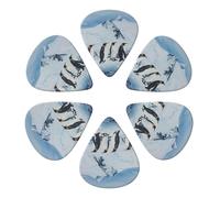 Penguins On The Iceberg Printed Guitar Picks Plectrum,Guitar accessories,6pcs 0.46mm