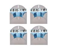 Penguins On The Iceberg Printed Horizontal Full Single-Sided Printing Pearlescent Paper Birthday Halloween Christmas Halloween Birthday Party Holiday Greeting Card