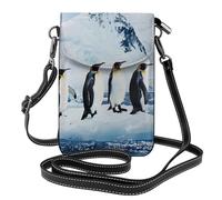 Penguins On The Iceberg Printed Small Crossbody Bags Cell Phone Purses For Women - Leather Phone Bag Credit Card Slots Cellphone Wallet