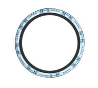 Penguins On The Iceberg Printed steering wheel cover stretch steering wheel cover 15-inch universal steering wheel