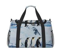 Penguins On The Iceberg Printed Travel Duffle Bag for Men Women Weekender Travel Organizer Bag for Sport, Outdoors, Gym & Fishing