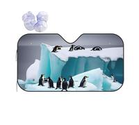 Penguins On The Iceberg Printing Car Windshield Sunshade-Thicken Bubble Block Heat and Sun UV Rays,Front Windshield,Sun Visor