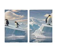 Penguins On The Iceberg PU Leather Passport Holder, Multiple Pockets Passport Cover, Travel Document Organizer for Men Women