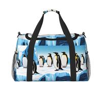 Penguins On The Iceberg1 Print Weekender Bag,Holdall Handbag & Shoulder Bag for Travel Fitness