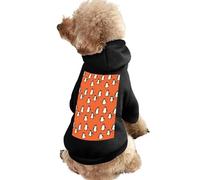 Penguins Orange Background Cute Dog And Cat Clothes Pet Hoodie Sweatshirt Pullover Sweater Coat