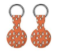 Penguins Orange Background Full Protective Cover Case with Keyring Silicone Skin