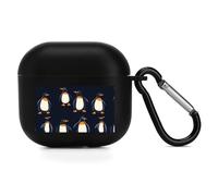 Penguins Pattern Bluetooth Earbuds Protector Compatible with Airpods 4 Cute Wireless Earbud Case Cover