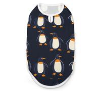 Penguins Pattern Funny Dog Shirts Sleeveless Pet Tank Top Comfort Pets Clothes Vest for Small Medium Dogs Cat L