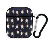 Penguins Pattern Trendy Bluetooth Earbuds Protector Cute Wireless Earbud Case Covers Compatible with Airpods 1/2