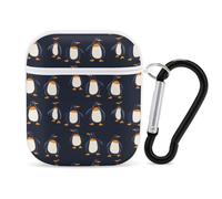 Penguins Pattern Trendy Bluetooth Earbuds Protector Cute Wireless Earbud Case Covers Compatible with Airpods 1/2