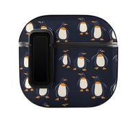 Penguins Pattern Trendy Bluetooth Earbuds Protector Printed Wireless Earbud Case Covers Compatible with Airpods 4