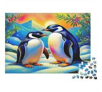 Penguins Snowy Landscape 1000 Piece Jigsaw Puzzle Jigsaw Puzzle for Adults Paper for Relaxation Home Decor Gift 70x50cm/1000pcs