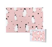 Penguins Stars Sea Bird,1000 Pieces Wooden Jigsaw Family Game Jigsaw Puzzles for Adults Teens Home Decor