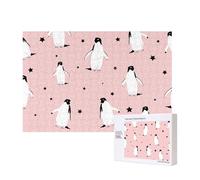 Penguins Stars Sea Bird,300 Pieces Wooden Jigsaw Family Game Jigsaw Puzzles for Adults Teens Home Decor