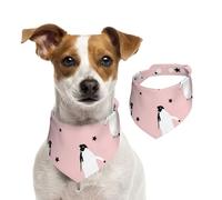 Penguins Stars Sea Bird,Dog Bandanas Cotton Pet Scarf Adjustable Bibs for Pet,S