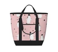 Penguins Stars Sea Bird,Lunch Bags Large Capacity Insulated Tote Bag For Women Men Work Picnic Travel