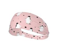Penguins Stars Sea Bird,Sports Sweatband for Unisex Multi Headband Elastic Exercise Hairband