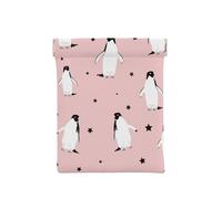 Penguins Stars Sea Bird, Squeeze Top Wallet Women Storage Bag Small Coin Purse Change Pouch