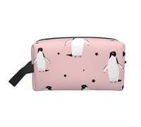 Penguins Stars Sea BirdLarge Capacity Cosmetic Organizer,Travel Makeup Bag for Women