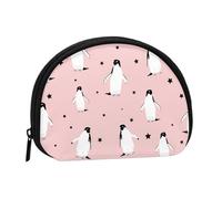 Penguins Stars Sea BirdSmall Makeup Sanitary Napkin Storage Bag,Women's Cosmetic Coin Purse