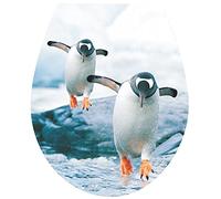 'Penguins' WC Seat Sticker Toilet Lid Cover Bathroom Art 32x38cm