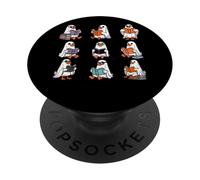 Penguins With Books Cute Reading Fun PopSockets Adhesive PopGrip