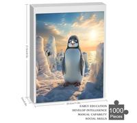 Penguins Wooden Jigsaw Puzzles, 1000 Piece Puzzle Board Game, Best Gift for Adults And Kids, Family Game, 78×53cm