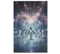 Penguins Wooden Jigsaw Puzzles, 1000 Piece Puzzle Board Game, Best Gift for Adults And Kids, Family Game, 78×53cm