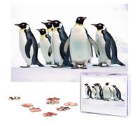 Penguins Wooden Puzzles 1000 Pieces Personalized Jigsaw Puzzle For Adults Interesting Custom Photo Puzzles Gift For Holiday Birthday Wedding Anniversay