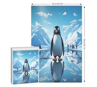 Penguins Wooden Puzzles Jigsaw Puzzle 1000 Pieces for Adults Creative Difficult Challenging Game 78×53cm