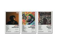 Pengusic 3-Pack Rod Wave Album Cover Art Canvas Posters - 12x18inch (30x45cm), Wall Decor