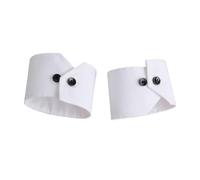 PENGXX Simple Wrist Cuffs Detachable Wristband Elegant Black Buttons Shirt Style False Simple Cuffs for Sweater