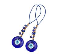 PENGYONBR 2pcs Devil's Eye Pendant Greek Garden Ornaments Charm Turkish Nazar Glass Protection Woman Key Chain/1080