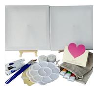 PENGYONBR Paint Kit with Wood Easels Couples Games Date Night Activities Includes Acrylic Paint Set Wedding Anniversary DIY Box for Couples to Spend Quality Time Creating Unforgettable Memories/1161
