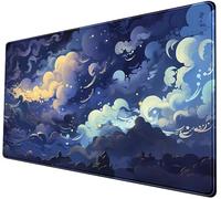 PENGYVV Gaming Mouse Pad 12x31.5in Checkered Cute Pastel Aesthetic Boho Stitched Edges Office Decor Keyboard Pad for Computer Extended Large Non-Slip Base Desk Pad Mat