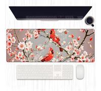 PENGYVV Gaming Mouse Pad 12x31.5in Cute Panda Bamboo Jungle Design Computer Laptop Mousepad Robust Stitched Edges Office Keyboard s for Home top Decor Extended Large Non-Slip Base Desk Pad Mat