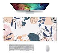 PENGYVV Gaming Mouse Pad 12x31.5in Flowers Theme Stitched Non-Slip Rubber Long Computer Mousepad Thin Full for top Laptop Wireless Mice Extended Large Non-Slip Base Desk Pad Mat