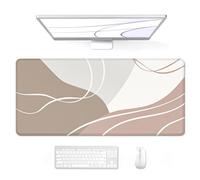 PENGYVV Gaming Mouse Pad 12x31.5in Mousepad for top Thick Rubber Big & Long Stitched Edges Full for Laptop & Computer Abstract Line Extended Large Non-Slip Base Desk Pad Mat