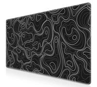 PENGYVV Gaming Mouse Pad 12x31.5in Topographic Contour inch Computer Keyboard Full Mousepad for Office Home Extended Large Non-Slip Base Desk Pad Mat