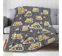 PENGYVV Soft Warm Cozy Blanket Truck Construction Excavator Tractor Construction Gift for Plush Fuzzy Lightweight Quilt for Couch Travel 60 x Throws Blankets 60"x50"