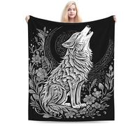 PENGYVV Soft Warm Cozy Blanket Wolf and Fleece Decorative for and Design Pretty Art Gift Home Decorative Living Room Sofa Hug Plush Beding Na Throws Blankets 40"x50"