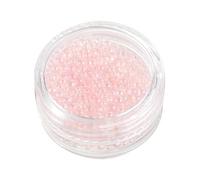 PENIKOKO 1 Box DIY Crystal Micro Beads Nail Art Supplies Pink Glass Non Porous Tiny Faceted Decor for Women Home Manicure Craft