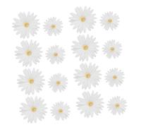 PENIKOKO 1 Box White Daisy Flower Cupcake Toppers Paper Elegant Floral Cake Decorations for Bridal Shower Shower Spring Birthday Wedding Party Supplies Box