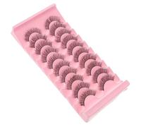 PENIKOKO 10 Pairs Curly False Eyelashes Full Wispy Natural Look Artificial Lashes Lightweight Soft for Daily Party Makeup